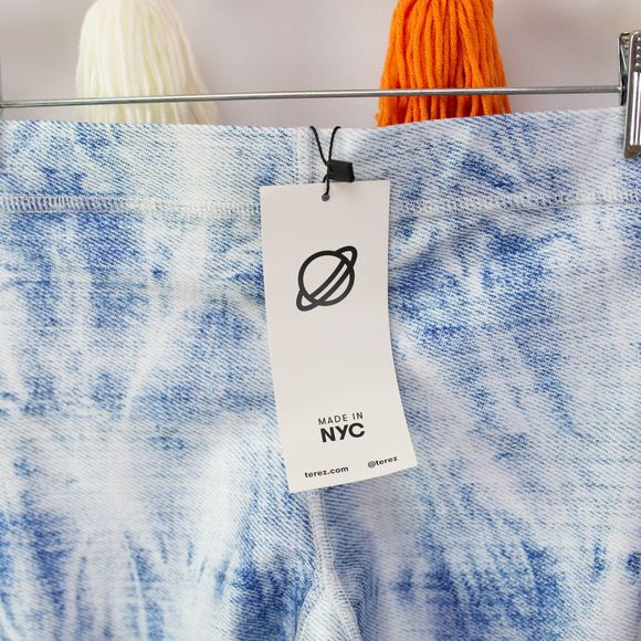 Terez Tie Dye Denim-Look Leggings NWT - Picture 5 of 5